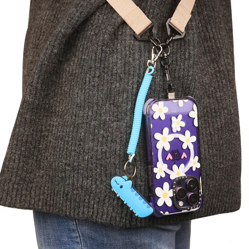 Bugcat Capoo Carrier(Mobile Barcode) Keychain Charm hanging on sling